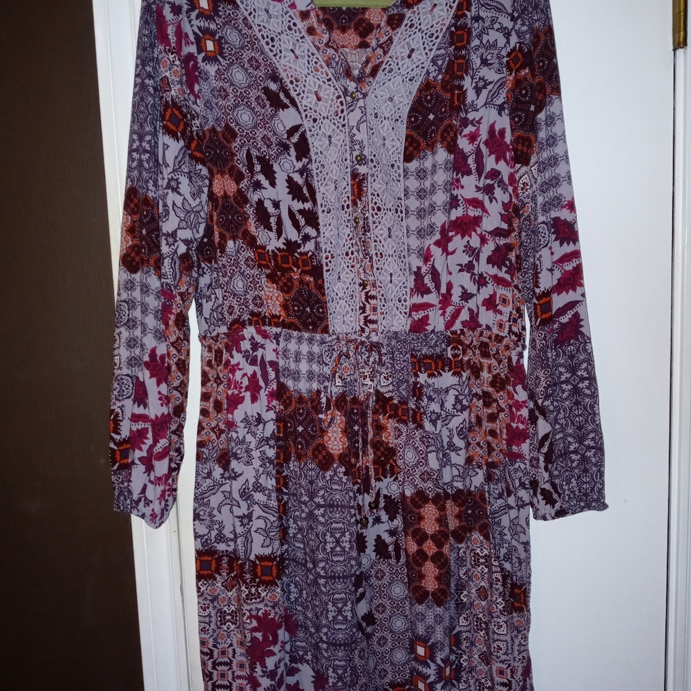 Knox Rose Purple Patchwork Print Dress